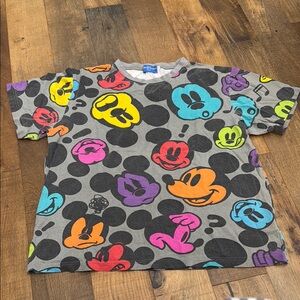 Disney Multicolor Mickey Mouse Short Sleeve Tee